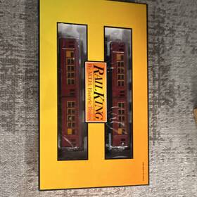 30-2434-3 Railking By Mth Electric Trains M.t.h. Metropolitan Red 2-car Non-powered Subway Set O Gauge Three-rail