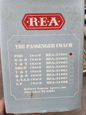 Rea-31001 Railway Express Agency Inc. Pennsylvania G Gauge Passenger Car