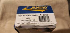 113023 Rapido Nc&st.l Chickamauga Pine Ho Post War 6-4-6 Sleeper