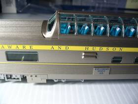 116022 Rapido Ho Delaware And Hudson D&h Passenger Dome Car Full Interior Led Lights