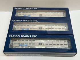 145004 Rapido Ho Scale Metra Bnsf Burlington Gallery Commuter Car 3-pack New