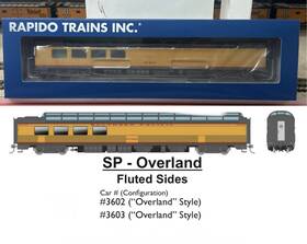 175005 Rapido Southern Pacific 3/4 Dome Lounge Daylight Fluted #3603 Inch Overland