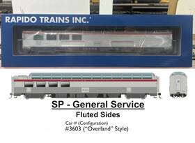 175006 Rapido Sp 3/4 Dome Lounge General Service Fluted Sides #3603 Inch Overland