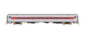 528036 Rapido N Scale Comet Commuter Coach Connecticut Dot Cdot Silver Red