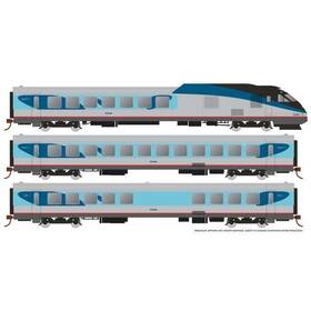 025505 Rapido Trains Ho Amt Rtl Turboliner Passenger Car Dcc/sound Set Of 5