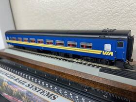 100001 Rapido Trains Via Rail Canada Inch Blue Lightweight Full Coach With Interior Leds Ho Scale New
