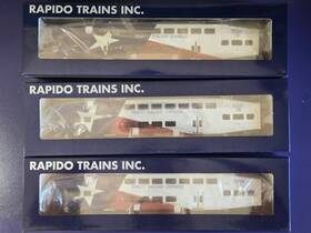 146013 Rapido Trains 3-pack Ho Scale Bilevel Commuter Trinity Railway Express Tre #2