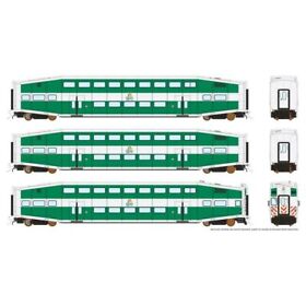 146016 Rapido Trains Ho Tri Rail Bi-level Commuter Car Set #2 Of 3