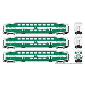 146036 Rapido Trains Ho Go Transit Late Bilevel Commuter Car #1 Set Of 3