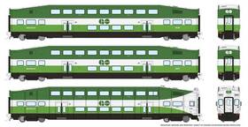 Rap146041 Rapido Trains 146041 Ho Bilevel Commuter Car Go Transit/mx Set #2