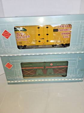 46204 Rea 46501 Aristo Craft G Scale Piggyback Flat Car 2 Trailers 57 Reefer Lot