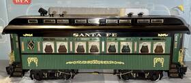 Rea-31005 Rea G Gauge Atsf Coach The Passenger Car With Smoke And Lights New
