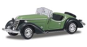 38349 Ricko 1/87 Ho Scale 1936 Audi Wanderer W25k Roadster With Top Down Diecast Car New