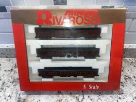 0521 Rivarossi Pennsylvania Passenger 3 Car Set #0521 Arnold N Scale