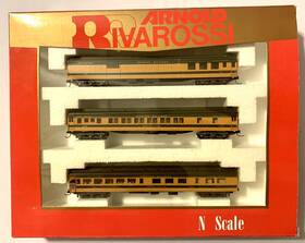 0536 Rivarossi N Scale Great Northern Passenger Car 3-pack Coach Etc - Arnold