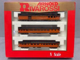 0544 Rivarossi Arnold N-scale Milwaukee Road Passenger Heavyweight 3 Car Set