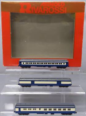 0584 Rivarossi N Scale The Blue Comet 3-car Passenger Set Ex/box