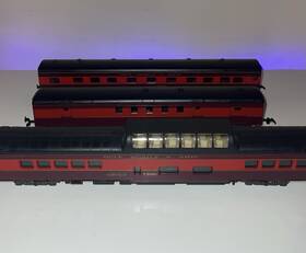49304 Rivarossi Ho Passenger Car Lot Of 3 Gulf Mobile And Ohio Inch The Alton Route