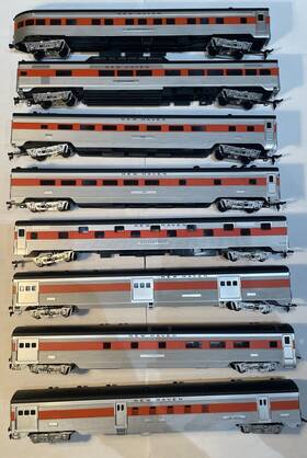 50034 Rivarossi/ihc Ho 8 Corrugated Side New Haven Passenger Car Set