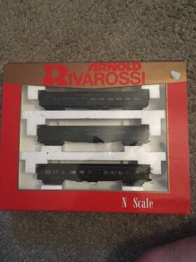 Cars-3 Rivarossi O548 N Scale Arnold Passenger Baltimore &ohio Pullman Green