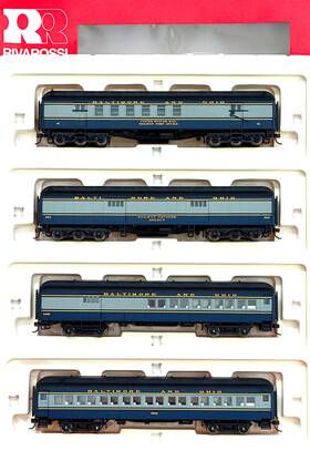 Rt600221 Rivarossi Ho 60ft Heavyweight Hwt 4 Car Set Baltimore And Ohio B&o Rt600221 Rivarossi Ho 60ft Heavyweight Hwt 4 Car Set Baltimore And Ohio B&o
