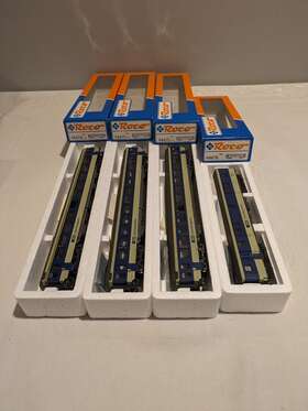 44476 Roco 005033444747 Ho Bls Passenger And Baggage Cars. Lot Of 4. 44474 44475x2 44476. Nos