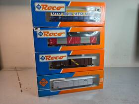 46404 Roco 46275 46339 46405 Set Of Four Freight Cars 4341 Nib