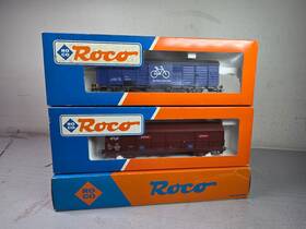 46427-46338 Roco Set Of Two Freight Cars 46427 46338 Brand New Obs