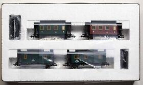 74062 Roco Ho-scale 4 Piece Set Kk Stb Passenger Train Cars Era I