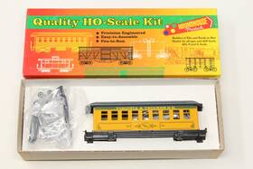 03710 Roundhouse Ho 34ft Overton Coach Car Virginia And Truckee V&t Yellow Kit