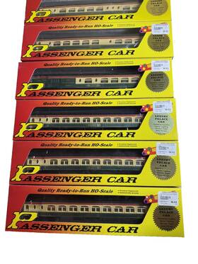 3-68500 Roundhouse Set Of 6 Ho #68000 Prr Luxury Palace Cars Int Lights And Op Couplers