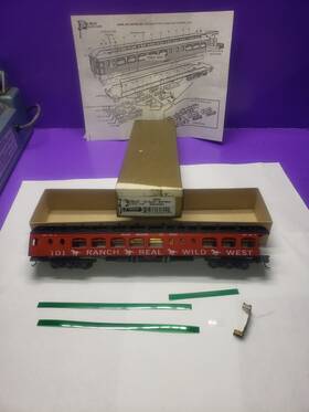 60824 Roundhouse #5 Ho 80ft Pullman Palace Car 101 Ranch Wild West Observation