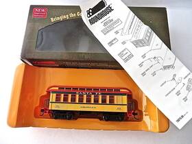 84281 Roundhouse Ho Gauge Santa Fe Inch Amarillo Old Time Passenger Car New Stock