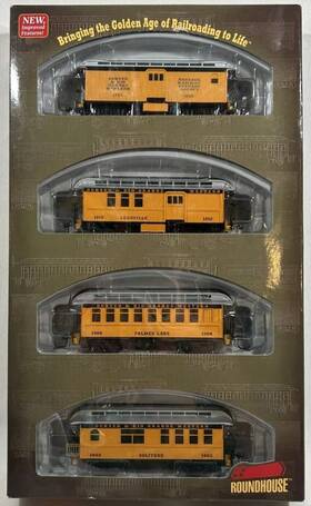 84303 Roundhouse Ho 34ft Overton D&rgw 4-car Pass Set Knuc Cplrs Mtl Whls Nib