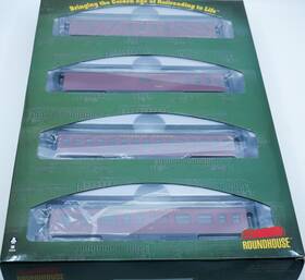 84828 Roundhouse Ho Canadian Pacific 4 Overland Passenger Car Set Boxed Knuckle Couplr