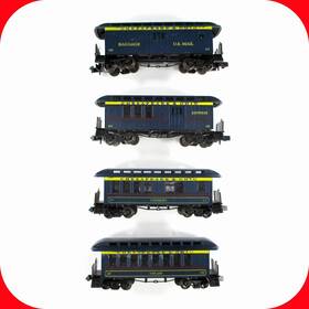 8564 Roundhouse N Scale Chesapeake And Ohio Overton Old-time Passenger 4-car Set -roundhouse