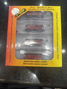 89462 Roundhouse N Scale Pacific Electric Overton Set - Knuckle Cplrs Rare