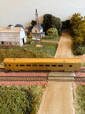Soho-1404 S. Soho & Co. Ho Brass 1404 Great Northern # 1209 60-seat Coach. Unpainted Custom. Iob