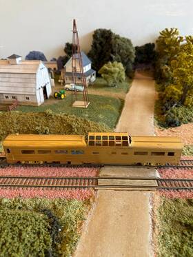 Soho-1405 S. Soho & Co. Ho Brass 1405 Great Northern # 1320 Dome Coach. Unpainted. Iob