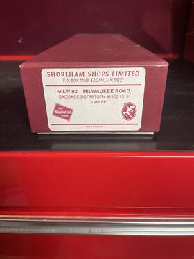Shoreham Shops Milw-02 Ho Scale Brass Milwaukee Road Baggage Dorm 1948 F/p