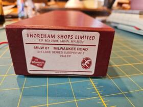 Milw-07 Shoreham Shops Ho Brass Milwaukee Rd 10-6 Lake Series Sleeper Fp 1948 Milw07