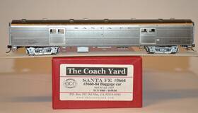 Tcy-0466 The Coach Yard Ho Brass Santa Fe #3664 Acf 1955 Baggage Car Tcy #0466 Xlnt