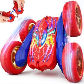 Tiyvnsi B0fszbhdyr 360 Flip Rc Cars Toys With Glowing Hero Eyes And Legs 2.4ghz Drift Stunt Remote C