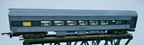 R.447cn Tri-ang Hornby Ho Oo Canadian National Cn 300 Diner Car Black Silver