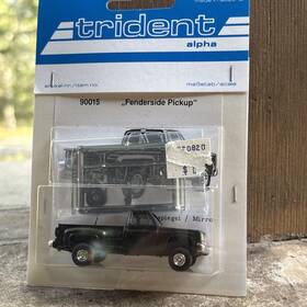 90015 Trident Alpha Fenderside Pickup Stepside Black Ho 1 87 Scale New In Blister