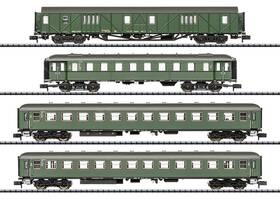 18714 Trix N Bavarian Railroad Museum Bem Car Set Of 4