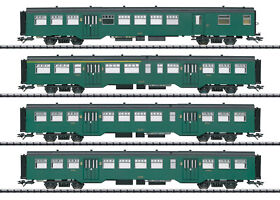 23221 Trix Ho Belgian State Railways M2 B11 2nd Class Passenger Car Set Of 4