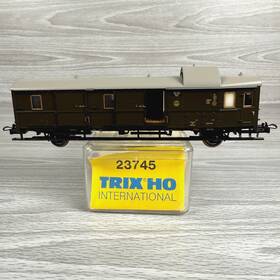 2-axle Trix 23745 Ho Passenger Car Luggage Train Deutsche 114 141 With Barrels