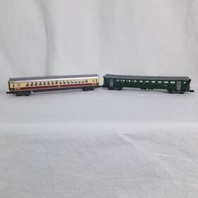 Hl4005 Trix Lot Of2 European N Scale Passenger Cars Aw Frankfurt/arnold Federaux Suisse