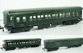 Trix Twin Railway 9/565 9/575 9/585 H0/ho Us Pullman Coach Observation And Baggage Car C-6 Very Good 2